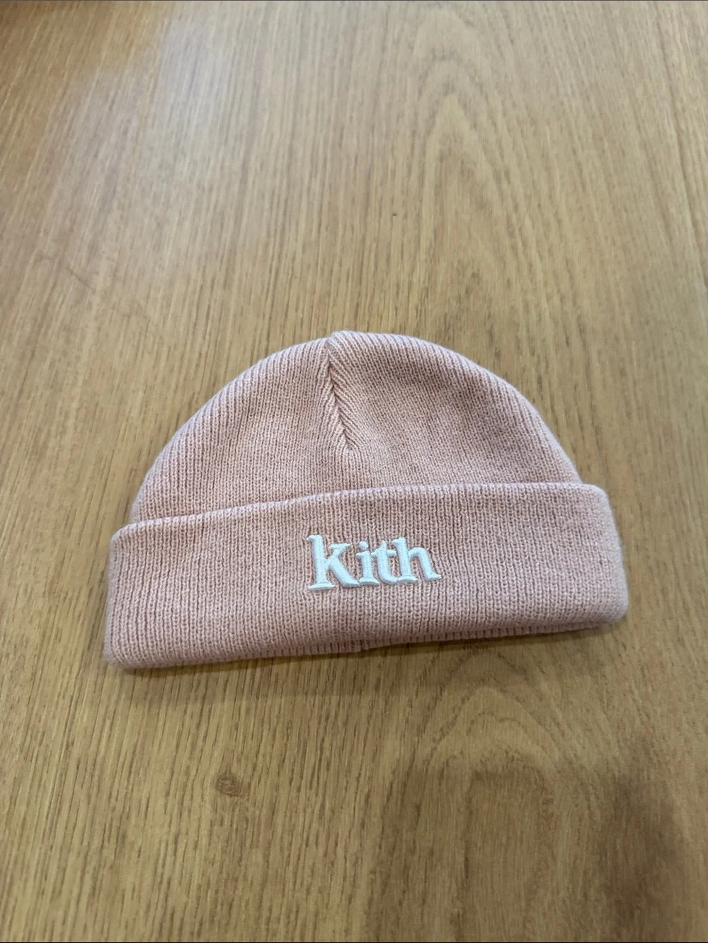 Kith Kids Blush Pink Ribbed Cuff Beanie